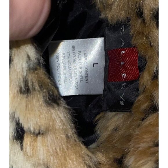 EUC Gallery Women's Faux Fur Zip Closure Reversible Vest Size Large - Picture 5 of 12